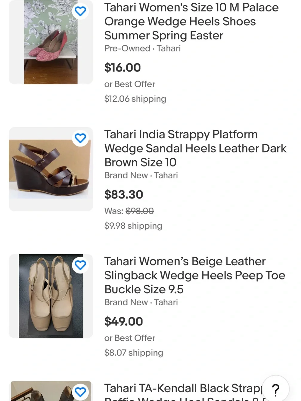 TAHARI India Strappy  Brown Wedge Sandals with Twine accent-size 8